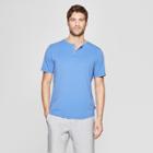 Mpg Sport Men's Henley T-shirt - Heather Blue