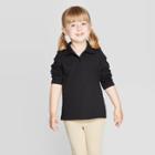 Toddler Girls' Uniform Polo Shirt - Cat & Jack Black