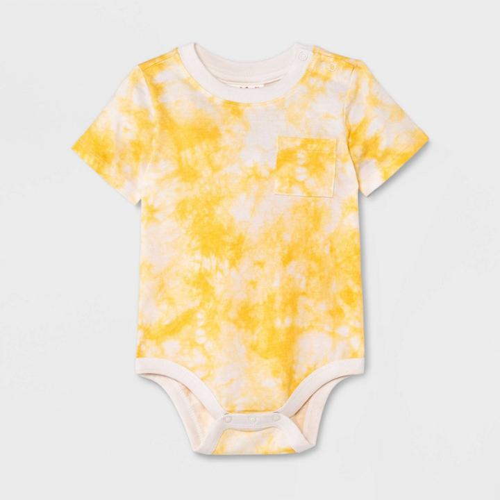 Baby Tie-dye Bodysuit - Cat & Jack Mustard Yellow