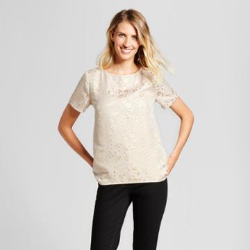 Target Women's Gold Jacquard Printed Blouse - Isani For Target Gold/ivory