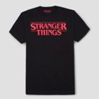 Men's Stranger Things Short Sleeve Logo Graphic T-shirt - Black