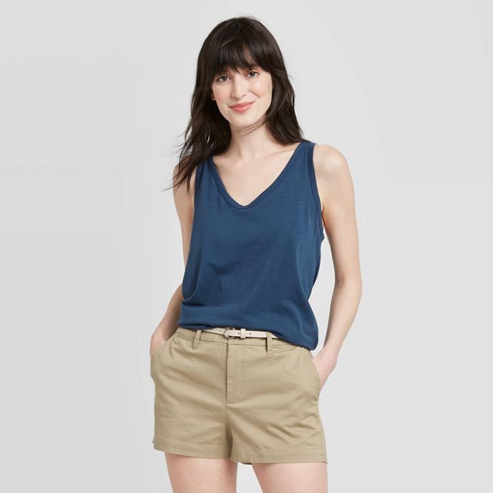 Women's Scoop Neck Any Day Tank Top - A New Day Blue