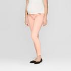 Maternity Inset Panel Peach Skinny Jeans - Isabel Maternity By Ingrid & Isabel Peach 0, Women's, Orange