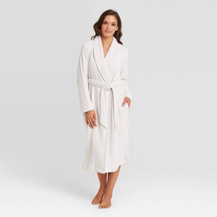 Women's Cozy Chenille Robe - Stars Above Cream