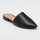 Women's Junebug Wide Width Backless Mules - A New Day Black 6.5w,