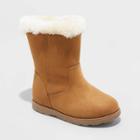 Toddler Girls' Leah Winter Shearling Style Boots - Cat & Jack Cognac