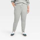 Women's Plus Size Waffle Knit Jogger Pants - Universal Thread Heather Gray