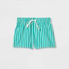 Baby Boys' Pin Striped Swim Shorts - Cat & Jack Green