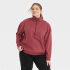 Women's Plus Size Quarter Zip Sweatshirt - Universal Thread Berry
