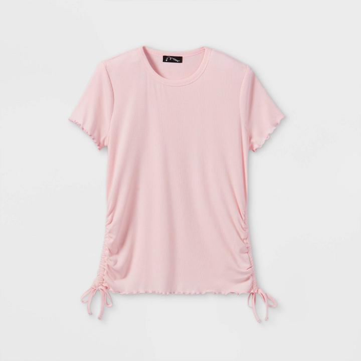 Girls' Boxy Side Cinch Short Sleeve T-shirt - Art Class