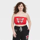 Women's Plus Size Chicago Bulls Nba Graphic Tube Top - Red