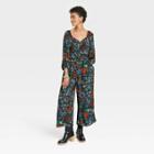 Women's Puff 3/4 Sleeve Jumpsuit - Knox Rose Black Floral