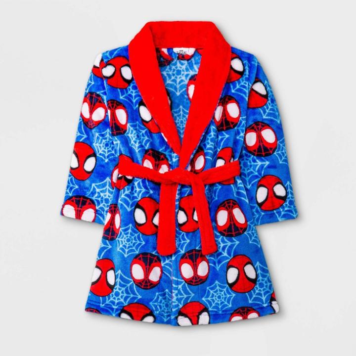 Toddler Boys' Marvel Spider-man Robe - Blue