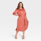 Women's Plus Size Balloon Short Sleeve T-shirt Dress - Who What Wear Pink