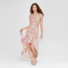 Women's Floral Print Cross Front Maxi Dress - Love @ First Sight (juniors') Pink