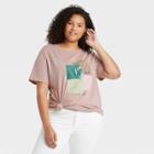 Women's Disney Plus Size Tinkerbell Short Sleeve Graphic T-shirt - Light