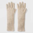 Women's Cashmere Gloves - A New Day Oatmeal One Size, Beige