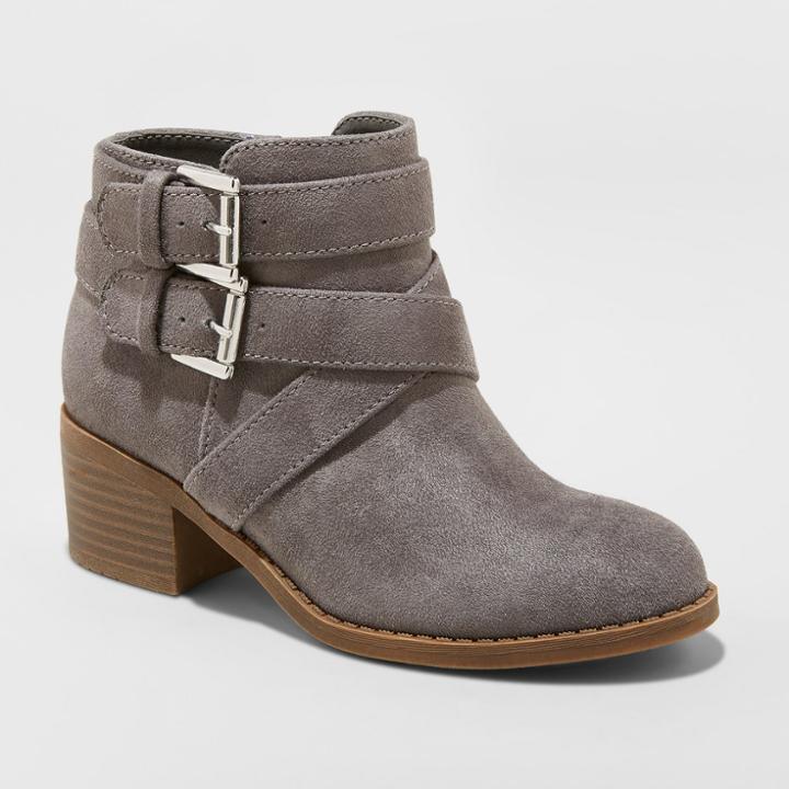 Girls' Maeko Buckle Boots - Art Class Gray