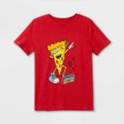 Boys' Dancing Pizza Emoji Graphic Short Sleeve T-shirt - Cat & Jack Bright Red
