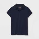 Petitegirls' Short Sleeve Performance Uniform Polo Shirt - Cat & Jack Navy