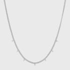 Silver Cubic Zirconia Chain Necklace - A New Day
