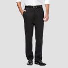 Haggar Men's Premium No Iron Straight Fit Flat Front Casual Pants - Black