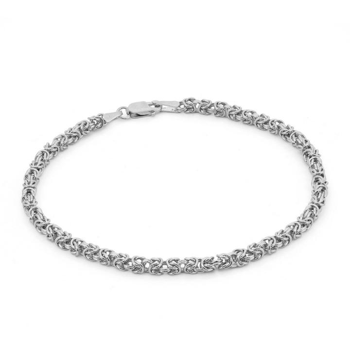 Tiara Sterling Silver Byzantine Bracelet, Girl's, White