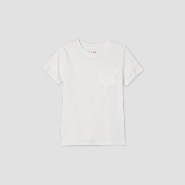Kids' Pocket T-shirt - Cat & Jack Cream