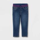 Toddler Girls' Cozy Lined Skinny Jeans - Cat & Jack Dark Wash
