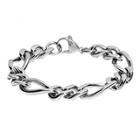 West Coast Jewelry Men's Stainless Steel High Polish Figaro Chain Bracelet,