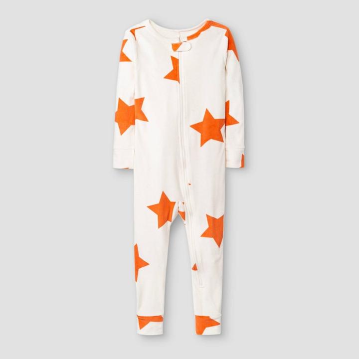 Toddler Girls' Star Footless Pajama Jumpsuit - Cat & Jack Orange