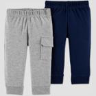 Baby Boys' 2pk Pants - Just One You Made By Carter's Navy/gray Newborn, Blue