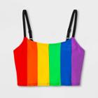 Sirena Pride Gender Inclusive Adult Extended Size Rainbow Cami Swim Top - 1x, Adult Unisex, Size: 1xl,