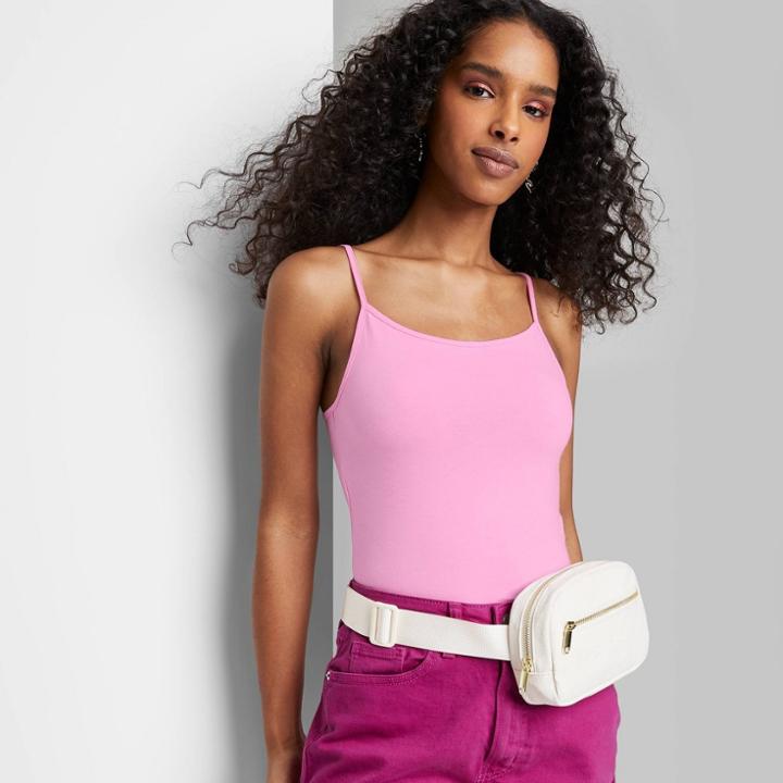 Women's Slim Fit Cropped Cami Tank Top - Wild Fable