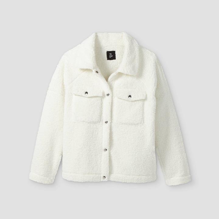 Girls' Sherpa Jacket - Art Class Cream