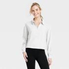 Women's French Terry Polo Sweatshirt - All In Motion Heathered Gray