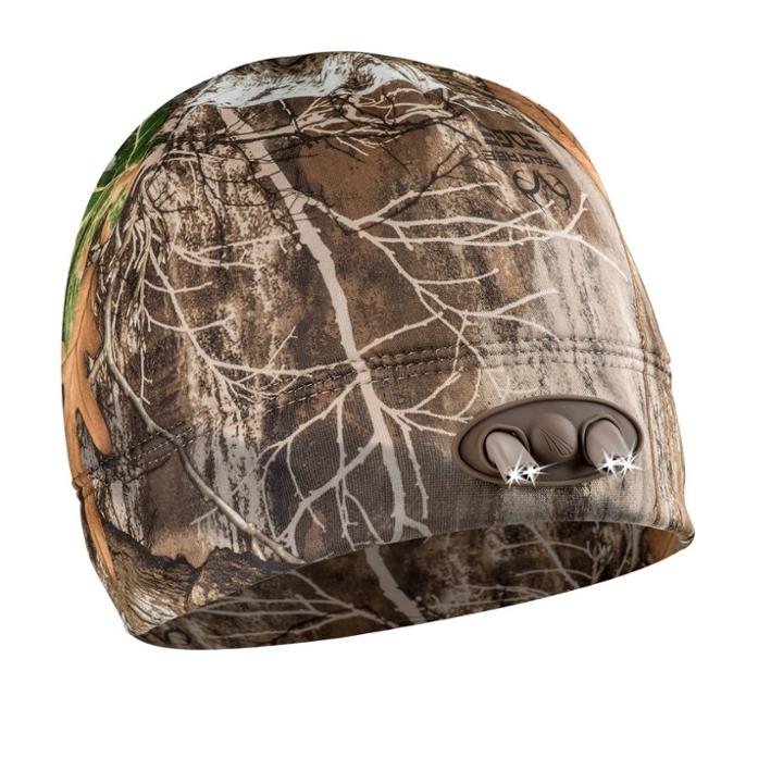 Powercap 4 Led Compression Fleece Cap - Real Tree Camo, Green