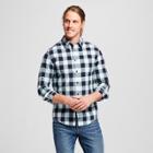 Men's Plaid Standard Fit Cotton Slub Long Sleeve Button-down Shirt - Goodfellow & Co