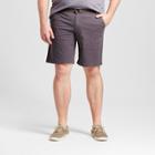 Men's Big & Tall Belted Flat Front Chino Shorts 10 - Mossimo Supply Co. Gray