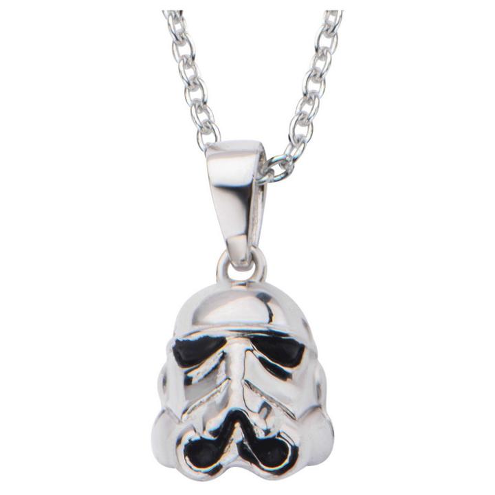 Women's 'star Wars' Stormtrooper 925 Sterling Silver 3d Pendant With Chain