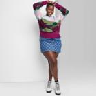 Women's Plus Size Crewneck Pullover Sweater - Wild Fable Blue