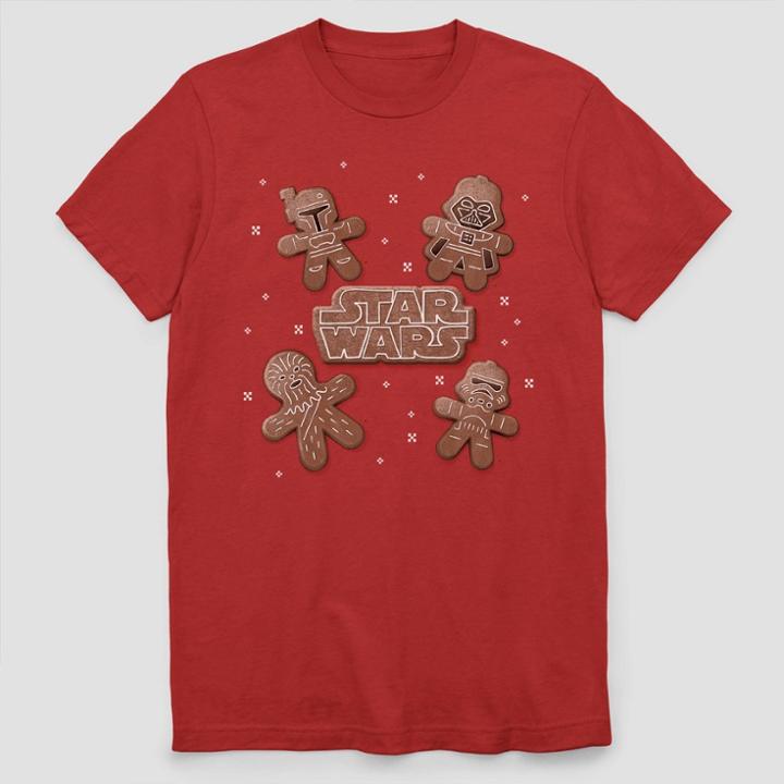 Men's Star Wars Ugly Holiday Short Sleeve Graphic T-shirt - Red
