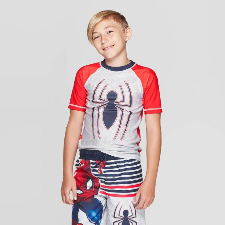 Boys' Spider-man Rash Guard - Red