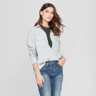 Women's Long Sleeve Check Flannel Shirt - Universal Thread Green Check