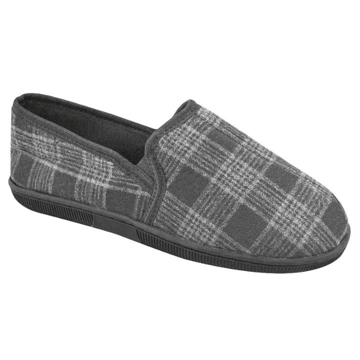 Men's Muk Luks Plaid Slip On - Gray