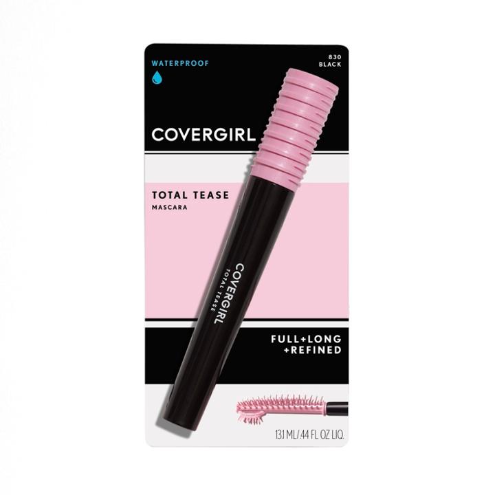 Covergirl Total Tease Mascara Waterproof 830 Black - 0.21oz,