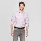 Men's Plaid Slim Fit Long Sleeve Dress Button-down Shirt - Goodfellow & Co Lavender