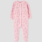Baby Girls' Cherries Thermal Sleep N' Play - Just One You Made By Carter's Pink Newborn