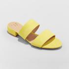 Women's Kyrielle Slide Sandals - A New Day Yellow