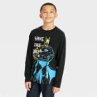 Boys' Batman Save The Day Long Sleeve Graphic T-shirt - Black